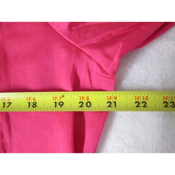 Attitudes by Renee Tunic 8 Lipstick Pink Collar 3\4 Sleeves Polyester (B16) - Picture 9 of 10